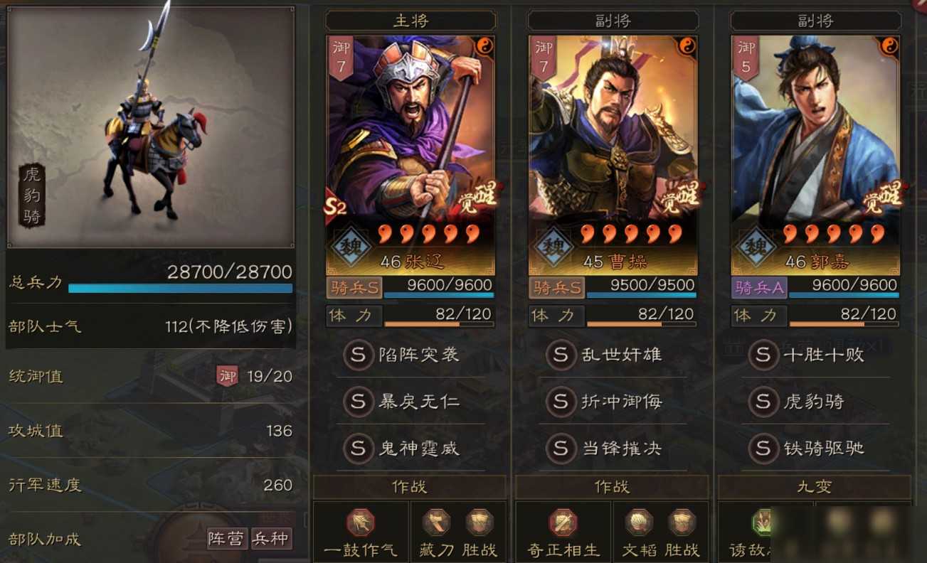 三国志战略版魏渊骑克制什么队伍