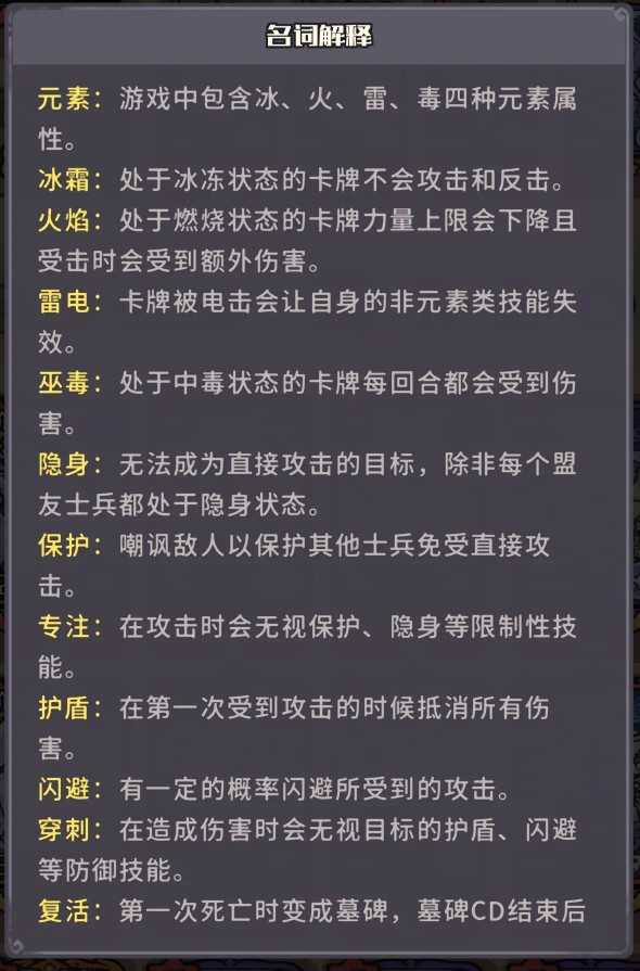异界迷林游戏元素属性玩法解析