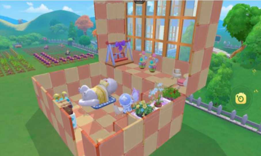 摩尔庄园怎么把邻居家具放进庭院