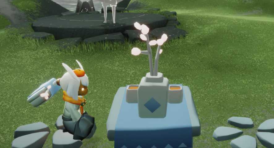 光遇茶几上小花苞怎么弄