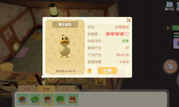 摩尔庄园牧场怎么喂鸭子