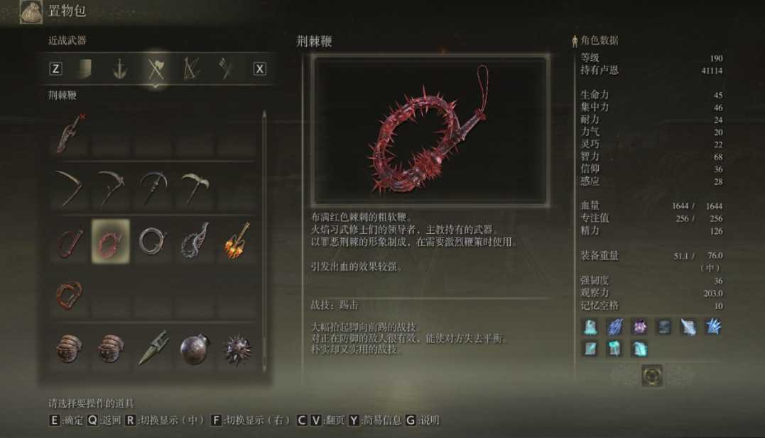 艾尔登法环鞭子用什么战灰厉害