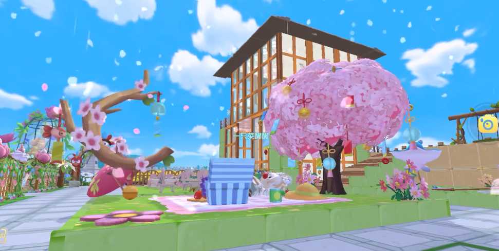 摩尔庄园梦幻春天组合怎么布置