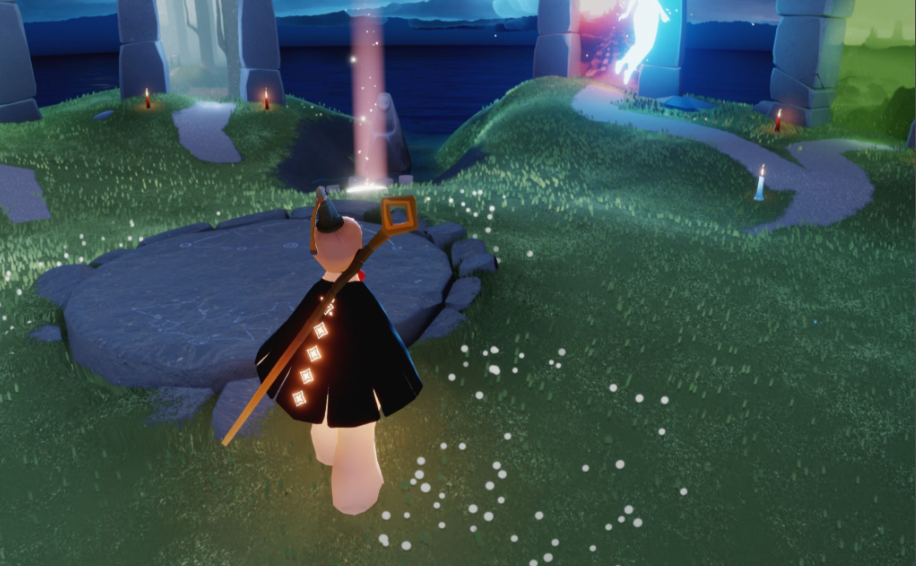 光遇怎么把烟花棒插身上