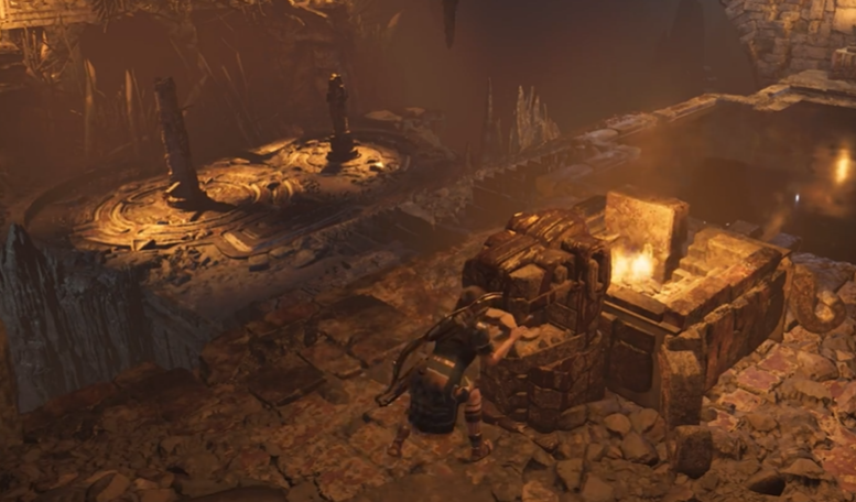 古墓丽影两个转盘怎么过