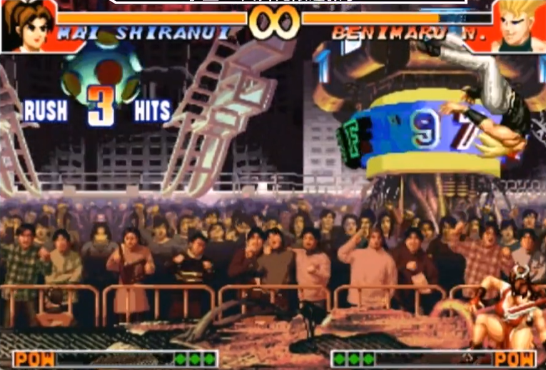 拳皇97火舞怎么扔扇子