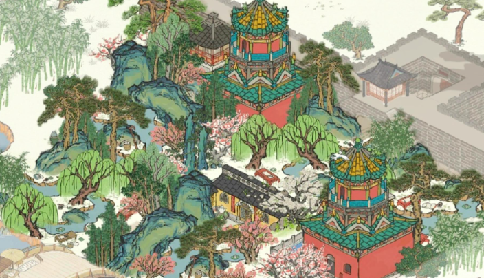 江南百景图山怎么布局